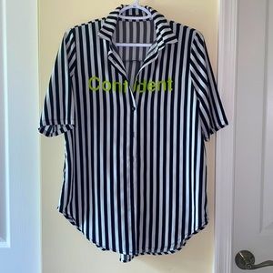 Black and White Vintage Button Down